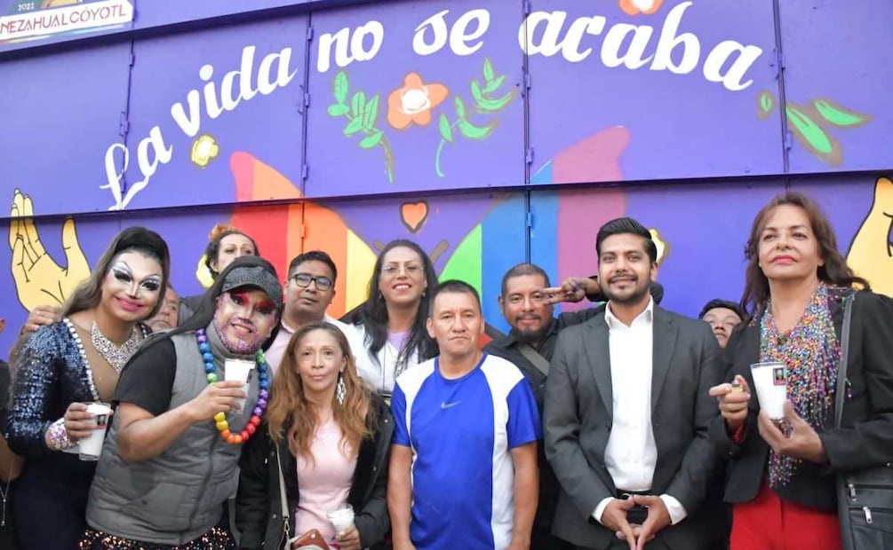 Mausoleo para la comunidad LGBTTTIQ en Nezahualcóyotl. Foto: Especial