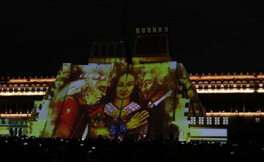 Fotos y video. Inauguran "Memoria Luminosa", maqueta del Templo Mayor en el Zócalo de la CDMX