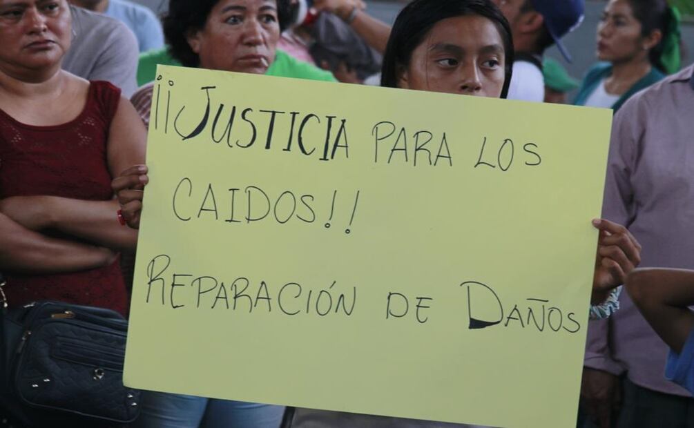 En la asamblea los pobladores también destacaron que lo ocurrido en Tila, no puede llamarse enfrentamiento debido a que el grupo criminal "Autónomos" los atacó. Foto: Fredy Martín - EL UNIVERSAL