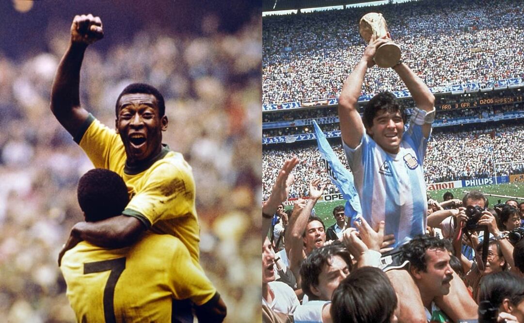 Pelé y Maradona, las dos estrellas del futbol que conquistaron la Copa del Mundo en México / FOTO: ESPECIAL