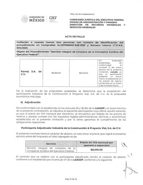 Subcontratan a empresa para limpiar Palacio Nacional