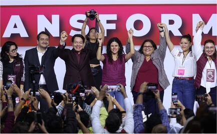 Sheinbaum celebra llegada de Luisa María Alcalde e hijo de AMLO a la dirigencia de Morena