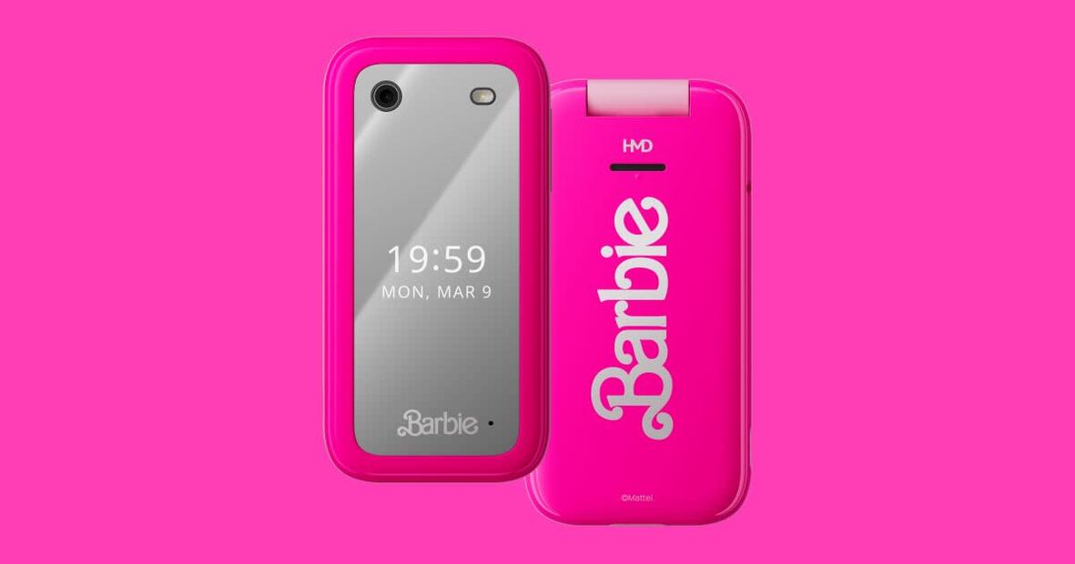 Celular inspirado en Barbie. Foto: HMD