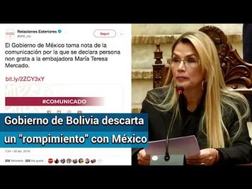 Presidenta interina de Bolivia expulsa a embajadora de México