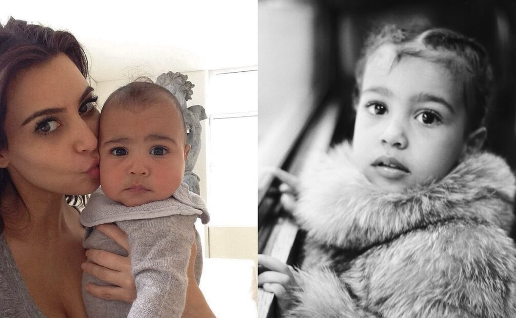 Kim Kardashian presume a su pequeña. Foto: Instagram oficial.