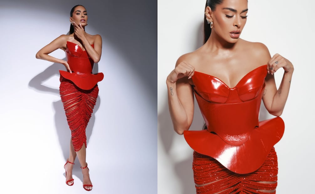 Galilea Montijo abre el 2025 con un vestido rojo de impacto que redefine la elegancia escultural. Foto: Instagram @galileamontijo
