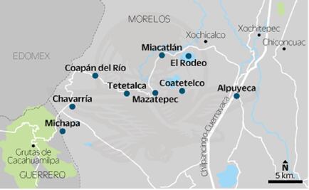 Southeast of Morelos, “under siege” by Los Rojos and Guerreros Unidos