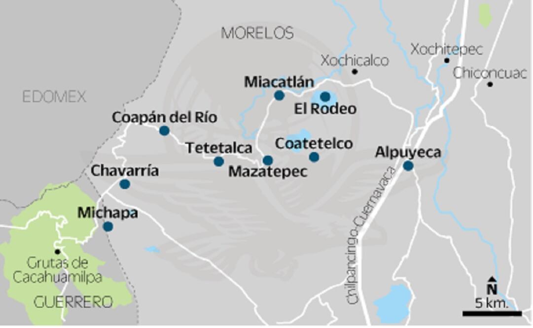 These are some of the towns stricken by the criminal gans. (Photo: EL UNIVERSAL)