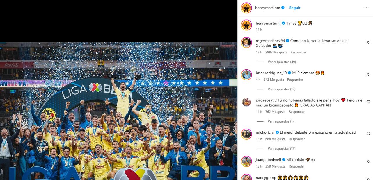 El mensaje de Roger Martínez a Henry Martín / Foto: Especiales