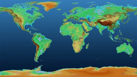 Un mapa en 3D muestra la superficie de la Tierra como nunca la habías visto