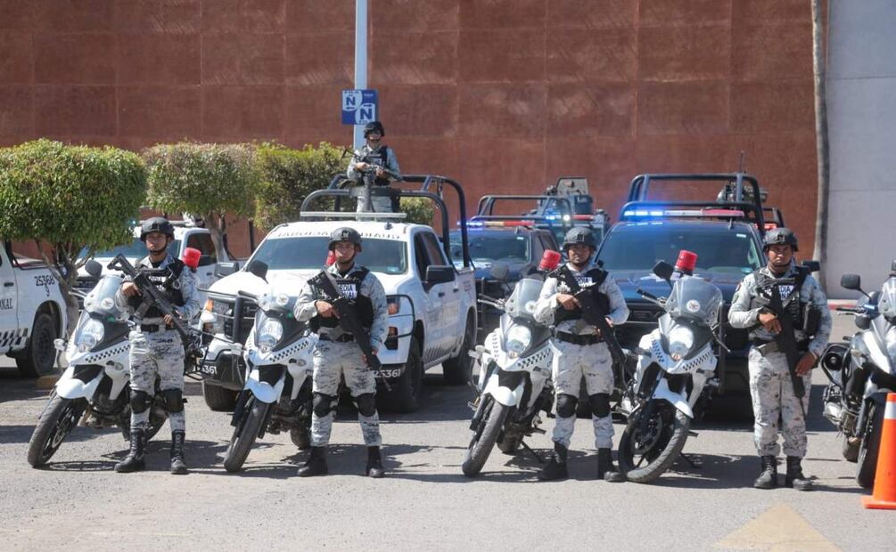 250 elementos de la Guardia Nacional y la Policía Municipal serán desplegados en zonas de bares y restaurantes de Culiacán, Sinaloa (13/03/2025). Foto: Oficial