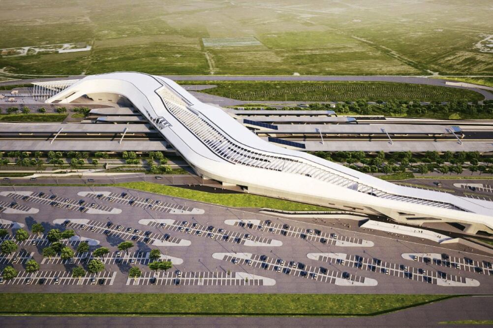 Estación de trenes de alta velocidad de Nápoles-Afragola, con una forma sinuosa que recuerda a una serpiente (FOTOS: EFE)