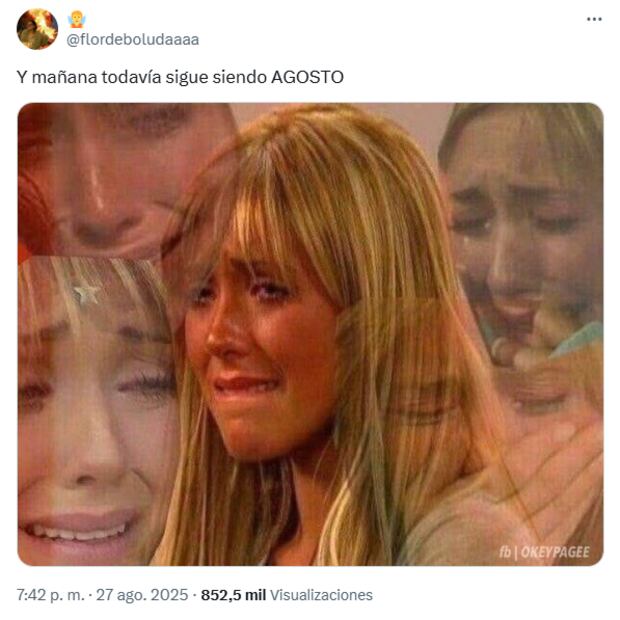 Memes de agosto eterno. Foto: X