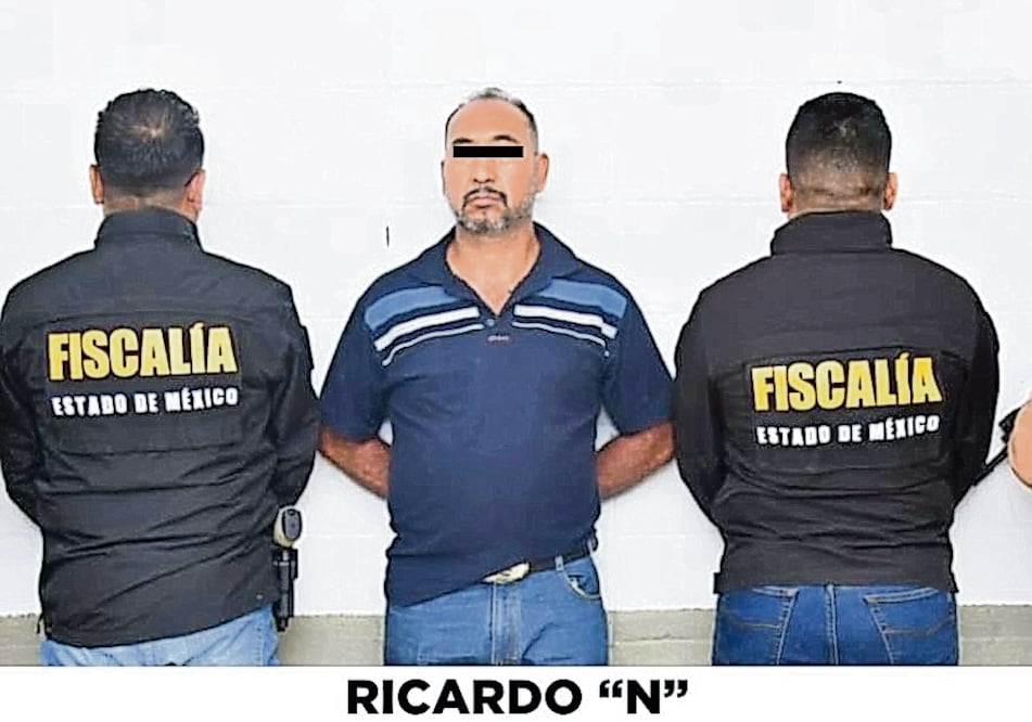 Ricardo “N” fue arrestado por elementos de la fiscalía mexiquense. Foto: Especial