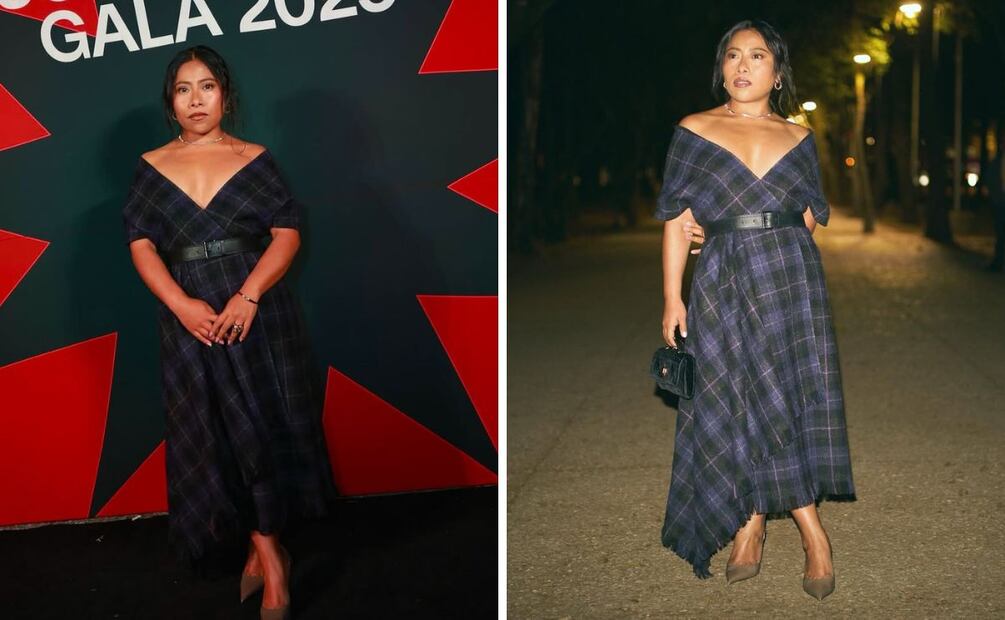 El vestido de Yalitza Aparicio es de la colecci{on Resort 2025 de Dior. Foto: Instagram @pabloriveraag