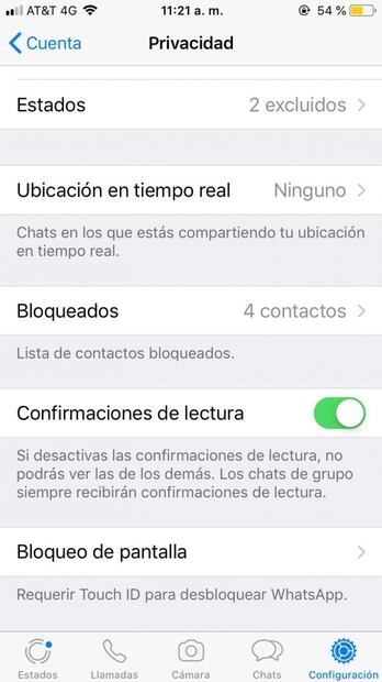 Paso a paso para activar el bloqueo por huella en WhatsApp