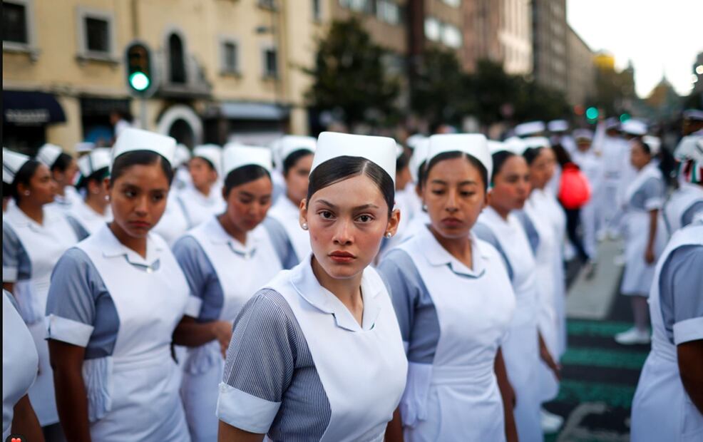 Aspectos previos del Desfile cívico militar por el 215 aniversario de la Independencia de México, el martes 16 de septiembre de 2025. Foto: Diego Simón / EL UNIVERSAL.