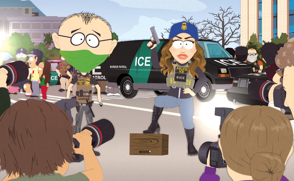 Kristi Noem fue el principal objeto de burla en el segundo capítulo de la temporada 27 de South Park. Foto: X