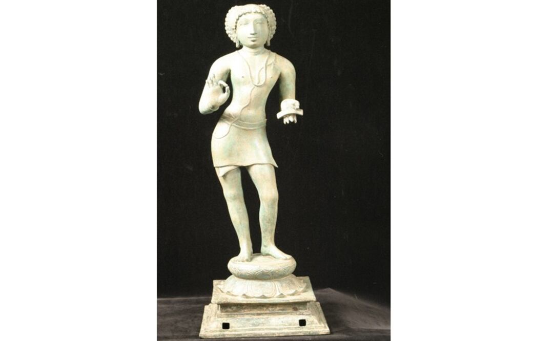 Esta pieza de bronce proviene de los siglos XI o XII. FOTO: AP