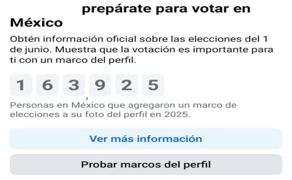 Facebook realiza llamado al voto en elecciones judiciales del próximo 1 de junio. Foto: Captura de pantalla