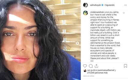 Salma Hayek se luce sin maquillaje y le piden que ayude al Amazonas