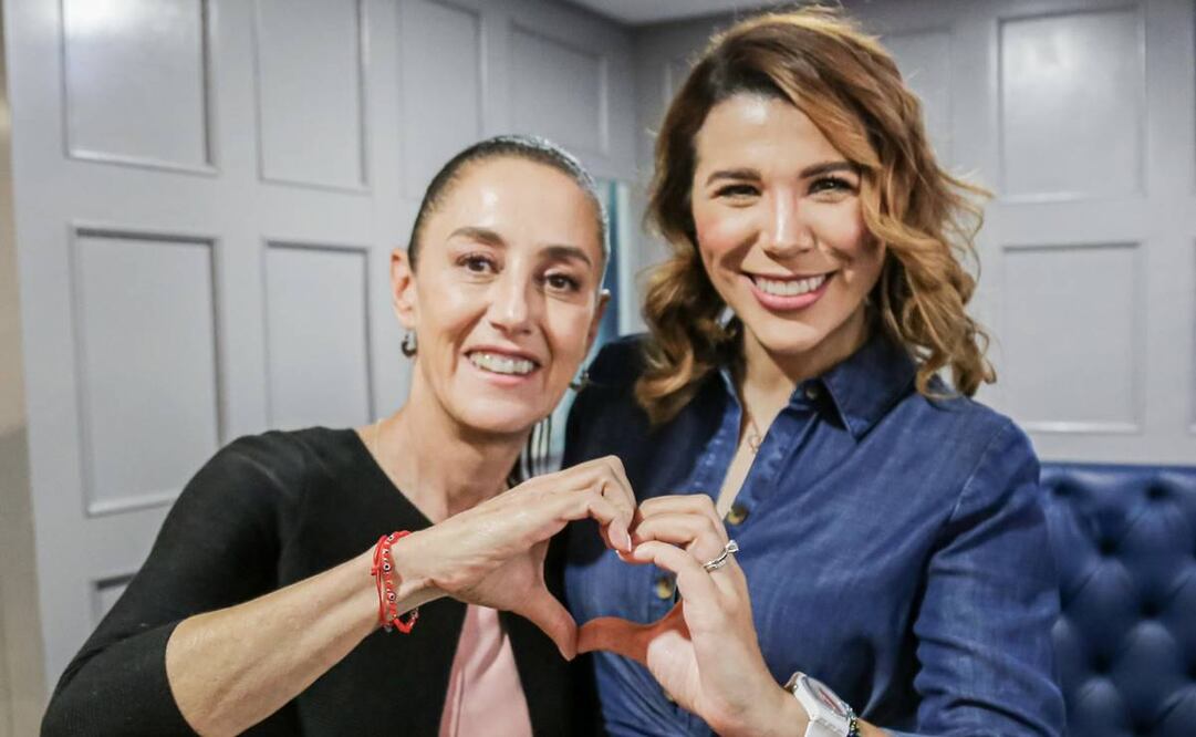 La gobernadora de Baja California felicitó a Sheinbaum por ganar la encuesta de Morena para Coordinadora de Comités de la Defensa Nacional de la 4T / Foto: Twitter