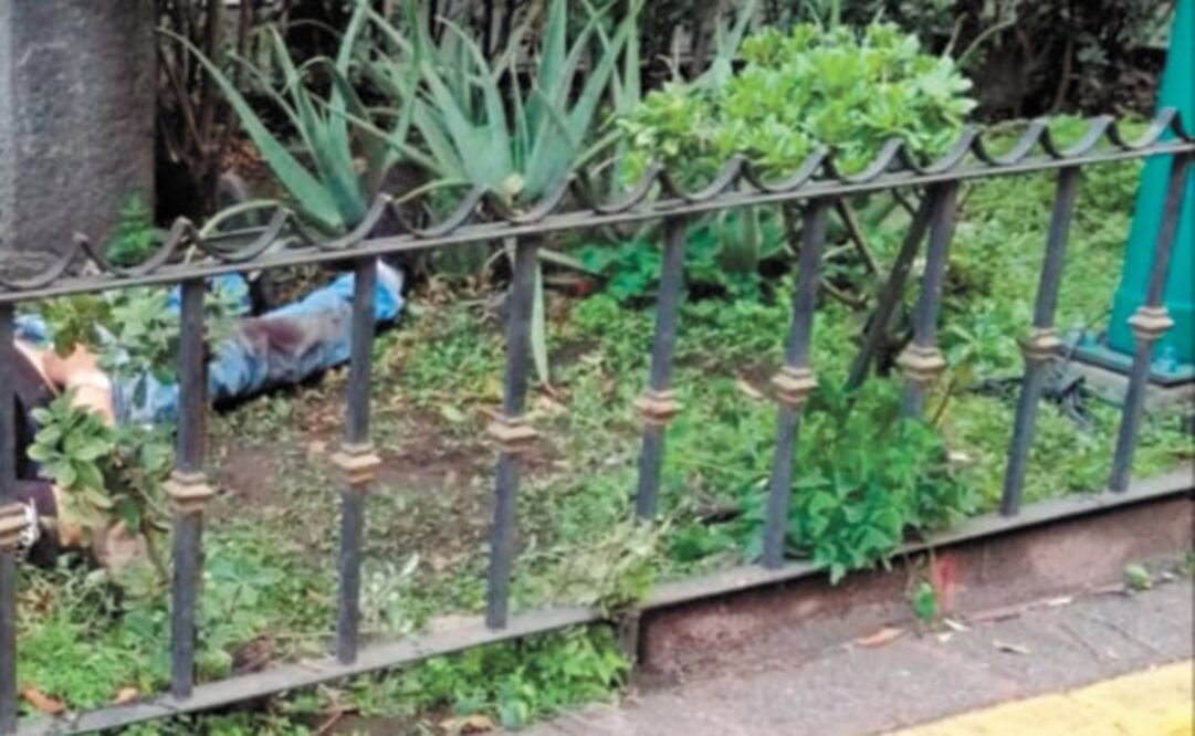 La víctima intentó esconderse en una jardinera, pero ahí lo acorralaron. Foto/ESPECIAL