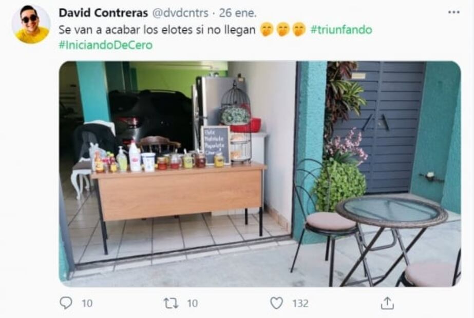 Este cocinero emprendió un negocio de elotes y se viraliza en Twitter