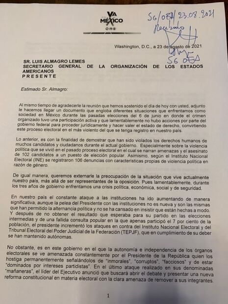 PRI, PAN y PRD denuncian en la OEA narcoelección para favorecer a candidatos de Morena