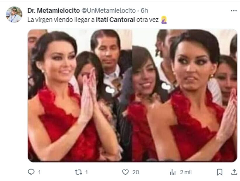 Meme Itatí Cantoral, Mañanitas a la Virgen. / Foto: "X"