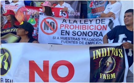 Galleros y jinetes protestan contra Ley de Protección Animal frente a Congreso de Sonora; "nos equivocamos", admiten diputados