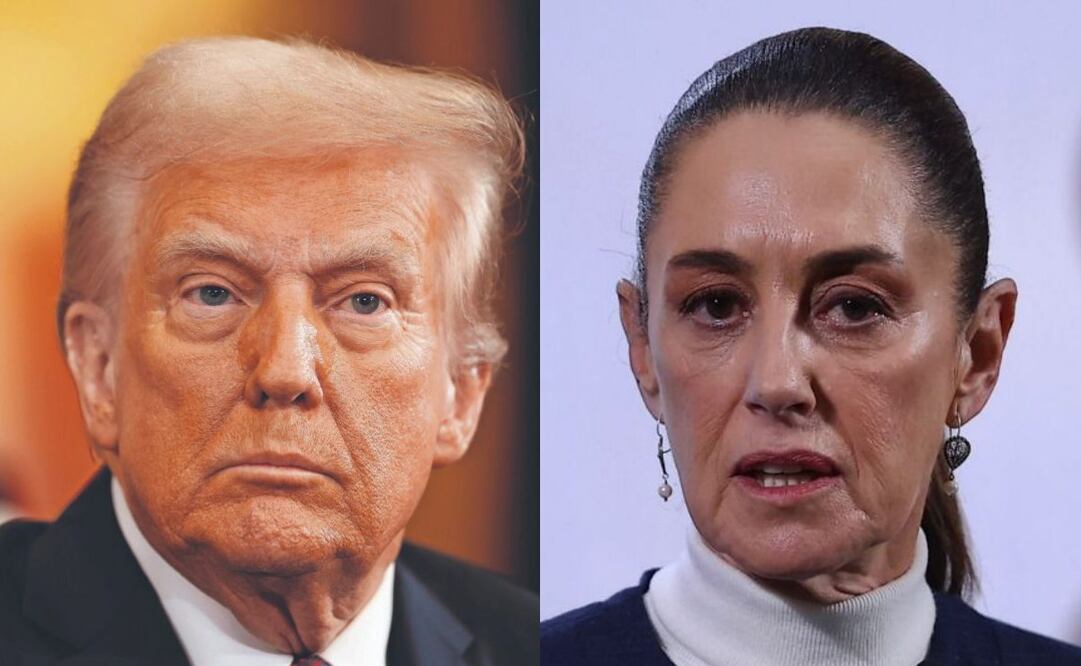 Donald Trump y Claudia Sheinbaum. Fotos: EFE y Berenice Fregoso EL UNIVERSAL