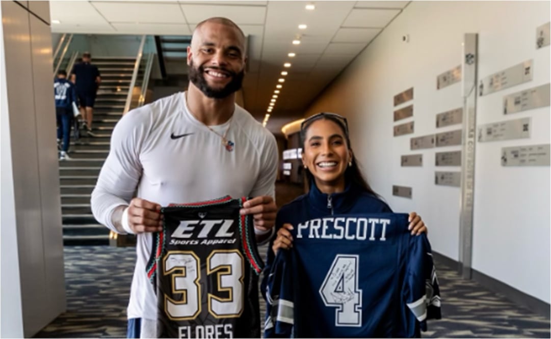 FOTO: @dianaflres33 -  Dak Prescott y Diana Flores