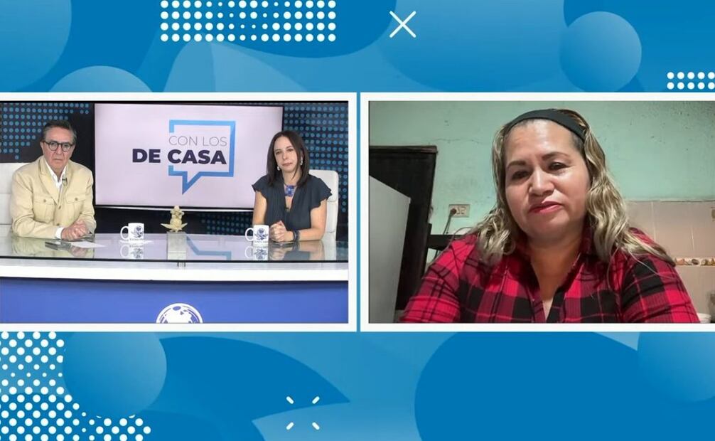 Ceci Flores charla en Con los de Casa con David Aponte, Maite Azuela. Foto: Captura de Pantalla