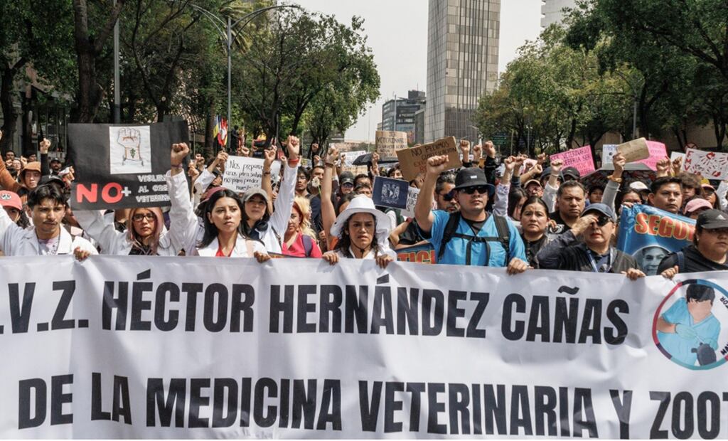 Veterinarios marchan al Senado piden se garantice el seguro de la medicina veterinaria en el país. Foto: Yaretzy M. Osnaya/EL UNIVERSAL
