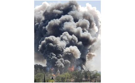 Captan explosión de pirotecnia en Chimalhuacán