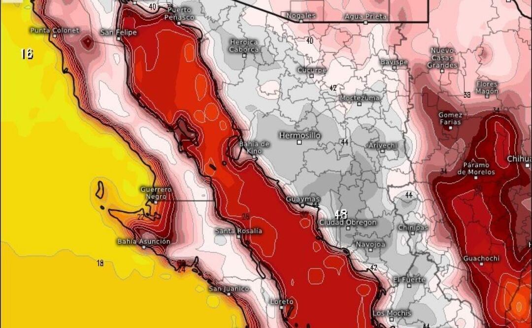 Alerta Protección Civil de Sonora por ola de calor con temperaturas mayores a 46°C (06/06/2025). Foto: Protección Civil Sonora