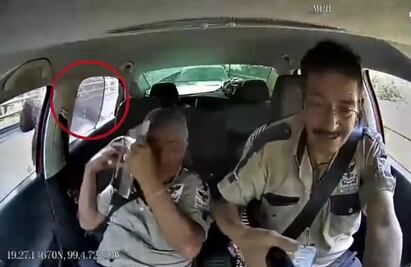 VIDEO revela modus operandi de ladrones de camiones que salen de la aduana del AICM