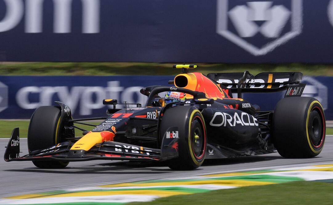 Checo Pérez en el GP de Brasil FOTO: AFP