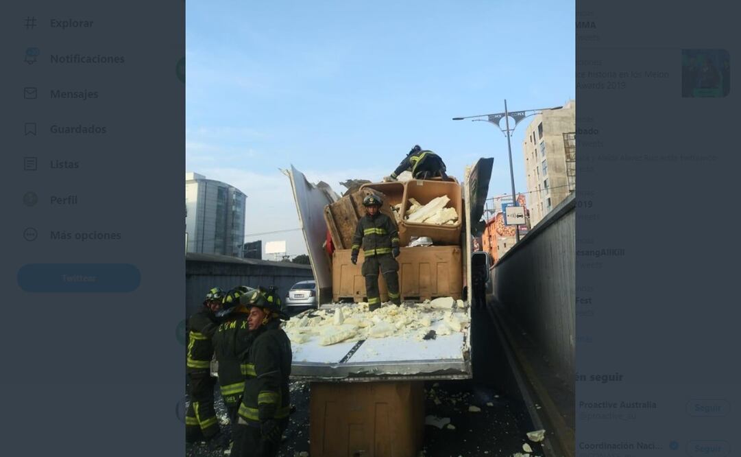 Foto: Tomada del Twitter de Bomberos
