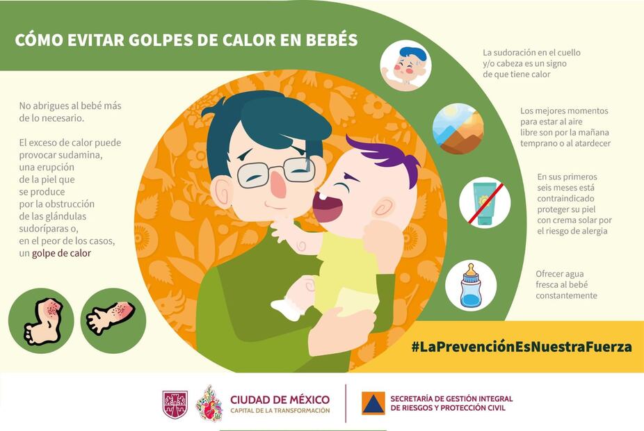 Altas temperaturas en CDMX; emiten recomendaciones para proteger a los niños de los golpes de calor. Foto: Especial