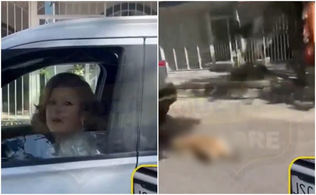 Mujer arrastra a un perro con su camioneta en Jalisco. Foto: captura de pantalla