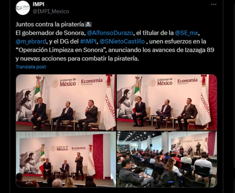 El secretario de Economía, Marcelo Ebrard, anunció la segunda "Operación Limpieza" en Sonora. (12/12/24) Foto: Captura de Pantalla