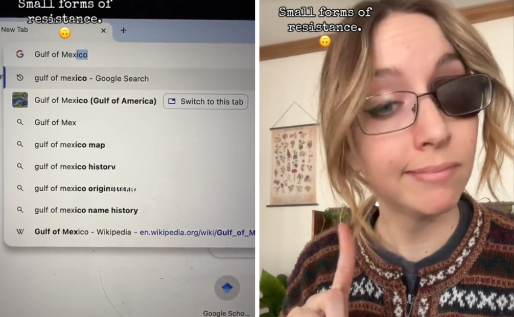 Una estadounidense cuestiona el cambio de nombre del Golfo de México en Google Maps y se vuelve sensación en redes
Foto: Captura de pantalla en TikTok