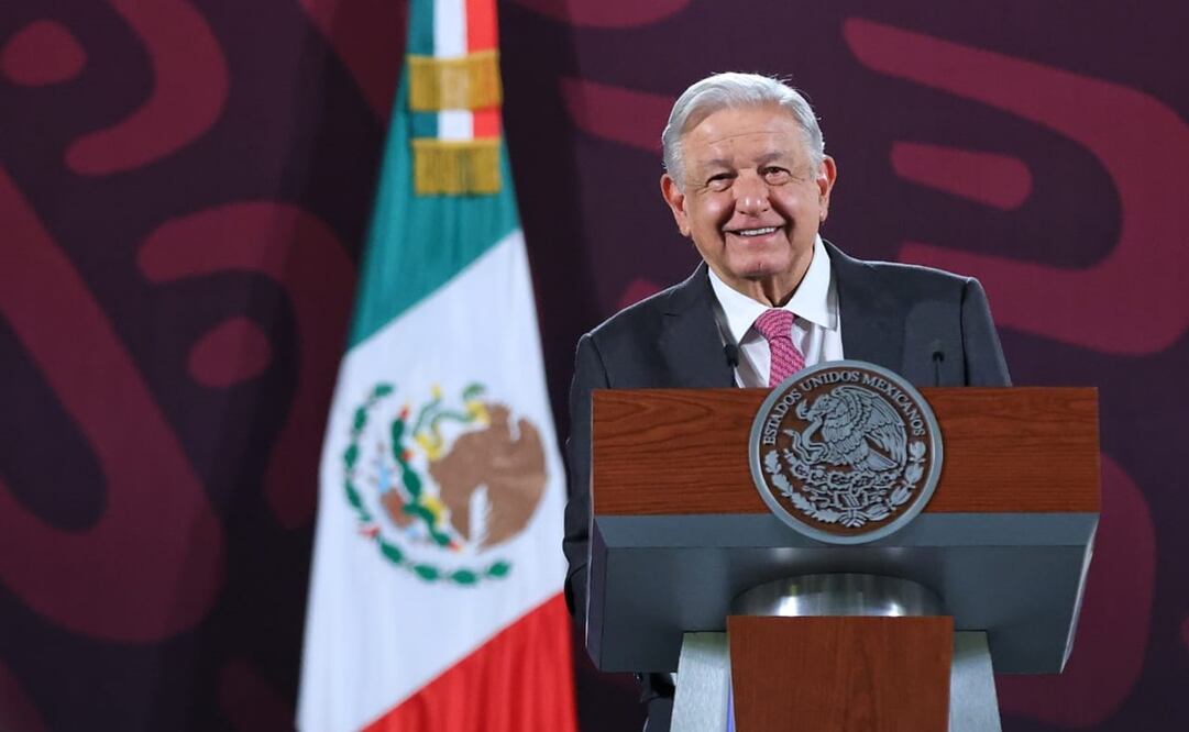López Obrador en su mañanera del 3 de junio en Palacio Nacional. Foto: Gabriel Pano / EL UNIVERSAL