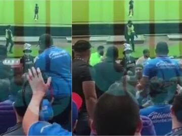 ¡Violencia en el estadio Azteca! Aficionados de Cruz Azul se pelean por su equipo