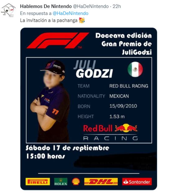 Niño festejó su cumpleaños con temática de Red Bull; la piñata fue el monoplaza de Checo Pérez