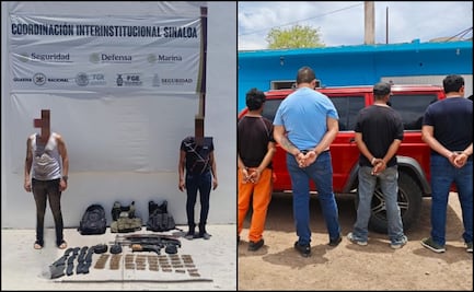Elementos navales y del ejército detienen a seis personas en distintos municipios de Sinaloa; aseguran armamento y un vehículo blindado 