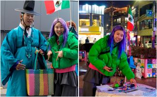 Chingu amiga lleva artesanías "mexas" a Corea del Sur; vende bolsas y alebrijes