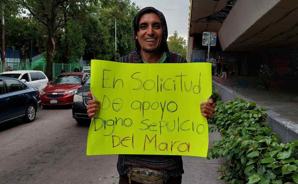 Campaña “Por el sepulcro digno de Oslin Tejada ‘El Mara’”. Foto: Brenda Martínez. EL UNIVERSAL